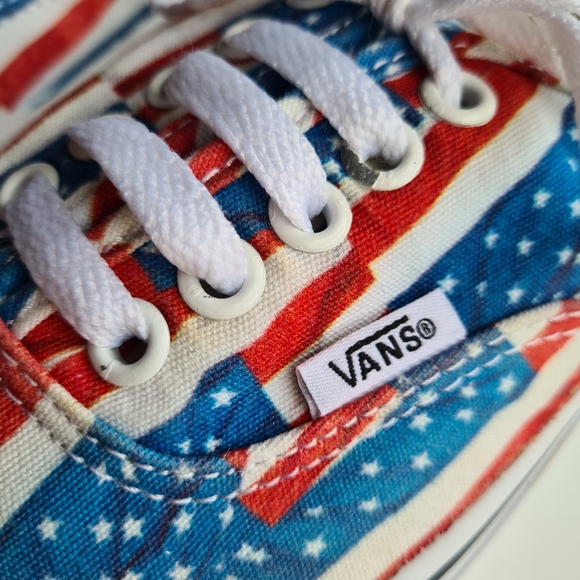 Vans US m9.0 w10.5 American Flag Unisex Red White Blue USA Sneakers - Picture 11 of 16